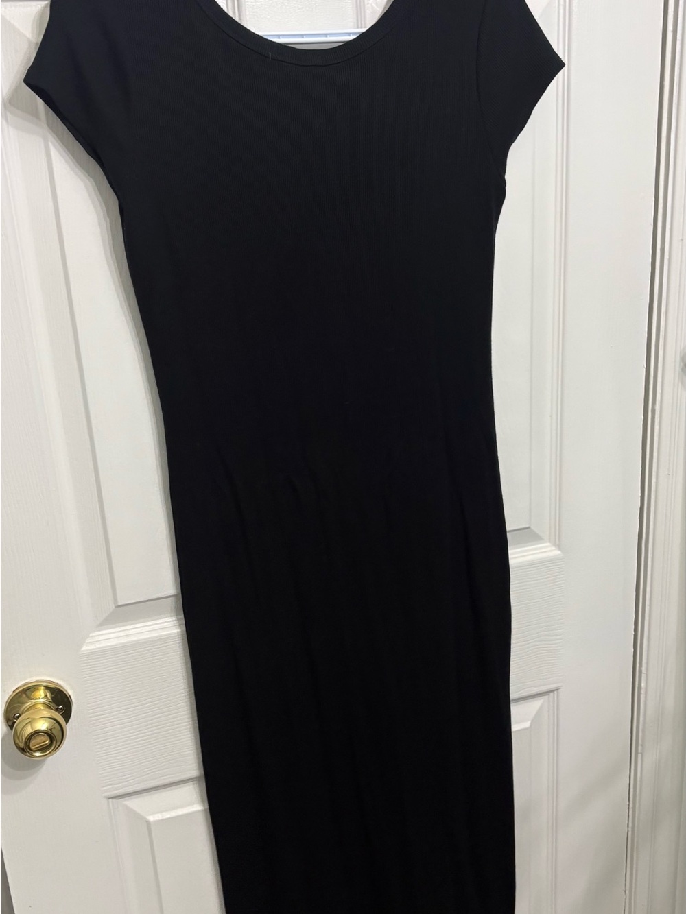 Dynamite Black Short-Sleeve Maxi Dress